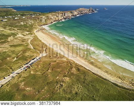 Scenic View Of Crozon Peninsula, One Of The Most Popular Tourist Destinations In Brittany, France. A