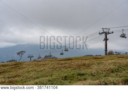 Naeba, Yuzawa, Niigata Prefecture, Japan - Oct 21 2019 : Tashiro Rapid Lift, Tashiro Ski Resort In A