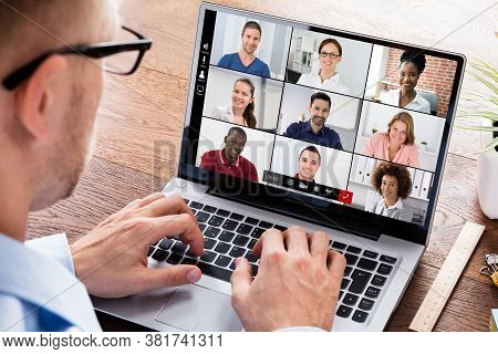 Online Video Conference Web Call. Business Videoconferencing