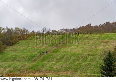 Naeba, Yuzawa, Niigata Prefecture, Japan - Oct 21 2019 : Tashiro Ski Resort In Autumn Foliage Season