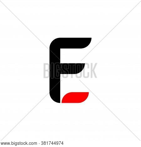 Initial Letter F And E, Fe, Ef Logo, Monogram Line Art Style Design Template