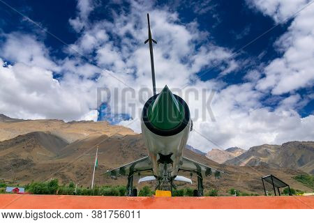 Kargil, Jammu And Kashmir,india - September 1st 2014 : A Mig-21 Fighter Plane Used By India In Kargi
