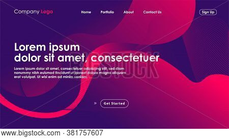 Abtract Gradient Background Website Landing Page, Suitable For Website And Mobile Apps.illustrator V