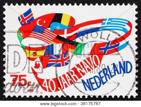 Posta pulu Hollanda 1989 NATO bayrakları