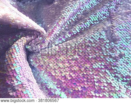 Pearl Sequins Background - Abstract Festive Backdrop For Holiday And Party Banner. Glamour Shiny Bac
