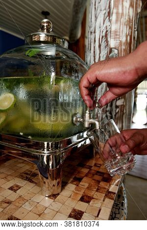 Porto Seguro, Bahia / Brazil - August 25, 2009: Sabirized Water Is Seen In The City Of Porto Seguro,
