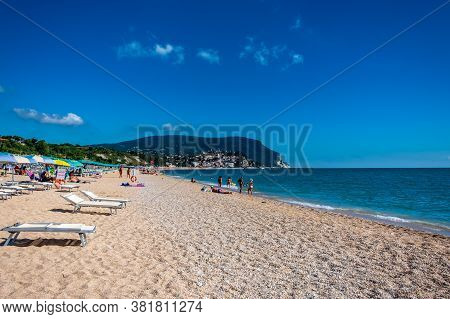 The Beautiful Sea Of Numana In Conero, Ancona Province, Marche Region.