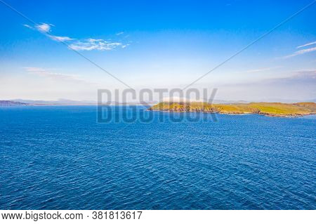 Aerial View Of Dunmore Head With Portnoo And Inishkeel Island In County Donegal - Ireland