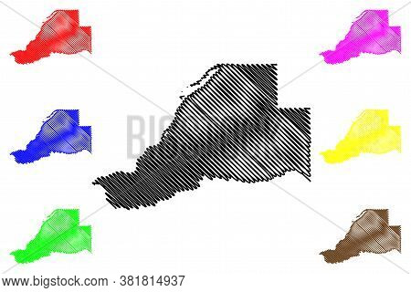 Mason County, Illinois (u.s. County, United States Of America, Usa, U.s., Us) Map Vector Illustratio