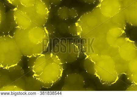 Beautiful Artistic Yellow Many Bio Living Cells Computer Graphic Background Or Texture Illustration