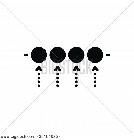 Black Solid Icon For Each Apiece Shape Circle All Every