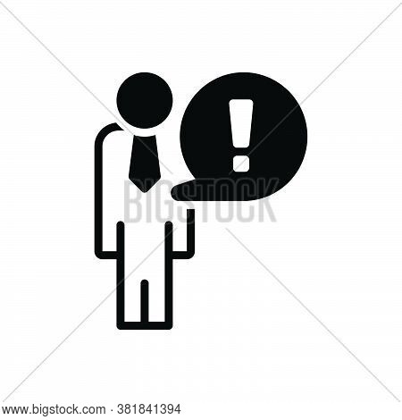 Black Solid Icon For Fact Matter Certainty Datum Exclamation Alert Help Case Evidence Authenticity R