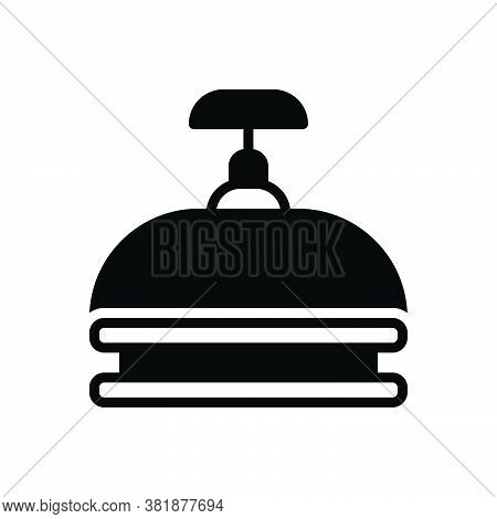 Black Solid Icon For Bell Bluebell Handbell Campanula Service Office-bell Ring Reminder Alert Ringer