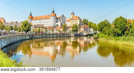 Panoramic View At The Old Town Of Neuburg An Der Donau In Germany