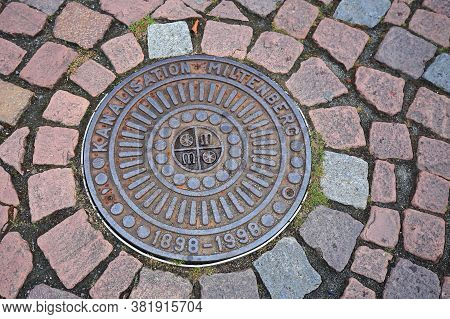 Miltenberg, Bayern / Germany - 13 07 2020: Manhole Cover Of The City Of Miltenberg
