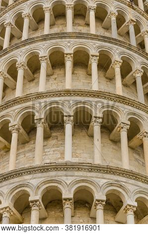 Close Up Of Leaning Tower Of Pisa