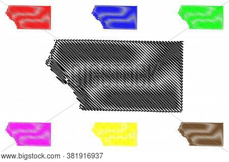 Mercer County, Illinois (u.s. County, United States Of America, Usa, U.s., Us) Map Vector Illustrati