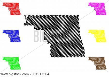 Morgan County, Illinois (u.s. County, United States Of America, Usa, U.s., Us) Map Vector Illustrati