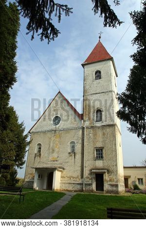 KANISKA IVA, CROATIA - OCTOBER 01, 2011: Parish church of St. George and the Immaculate Heart of Mary in Kaniska Iva, Croatia