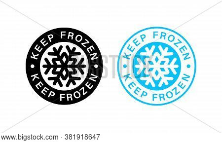 Keep Frozen Label. Vector On Isolated White Background. Eps 10