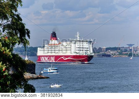 The Cruise Ferry Ms Mariella Is Departing From Helsinki, Finland.