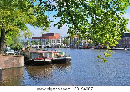 Amsterdam. Amstel-floden