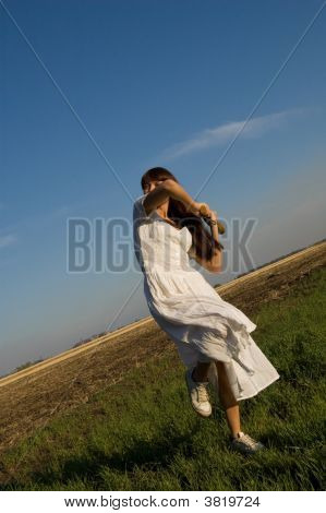 Girl And Baseball Bat