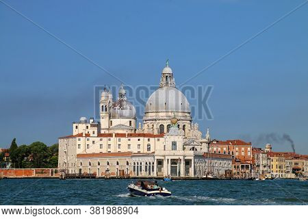 Basilica Di Santa Maria Della Salute On Punta Della Dogana In Venice, Italy. This Church Was Commisi