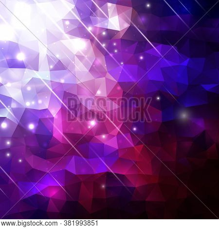 Modern Violet Background. Mosaic Composition For Your Design.