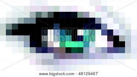 Vektor Pixel øje
