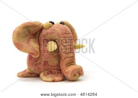 Rosa marsipan elefant