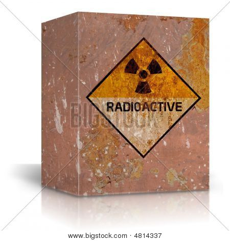 Caja de hierro oxidado para Material radiactivo