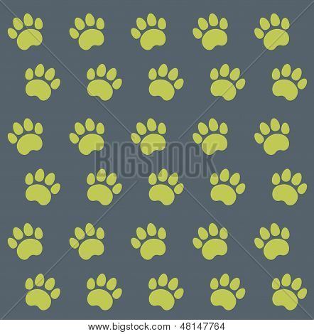 Spuren von Cat Textile Muster