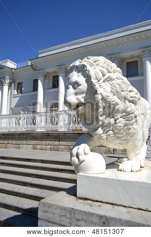 Sculpture Of The Lion At The Yelagin Palace