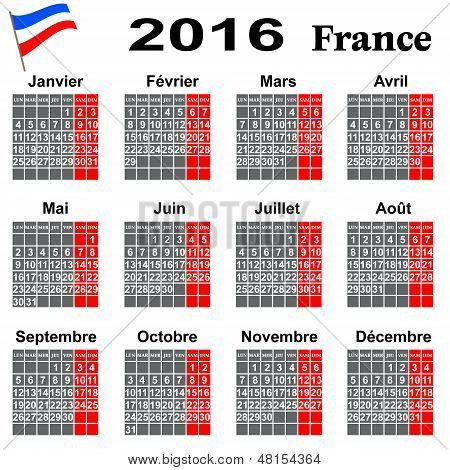 Calendar for 2016Year.