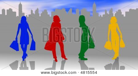 Sagome colorate Shopping