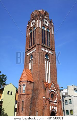 Turm der Kirche von Martin Lutherin Swinoujscie, Polen