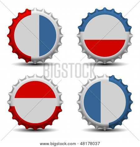 Vecteur de bouchons de bouteille