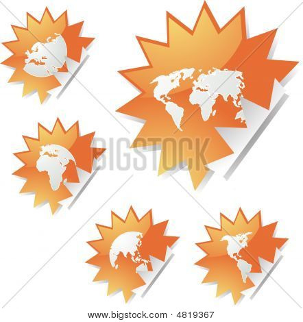 Adesivos de mapa do mundo