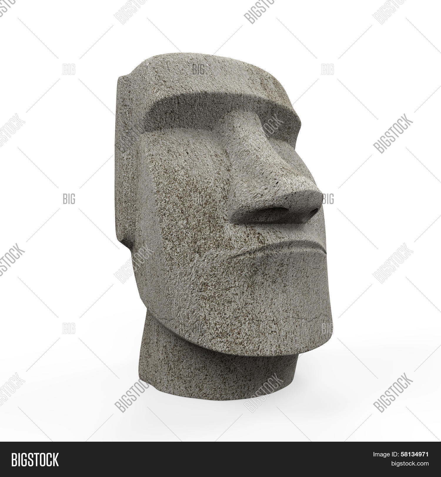 Moai Statue Isolated Image & Photo (Free Trial) Bigstock
