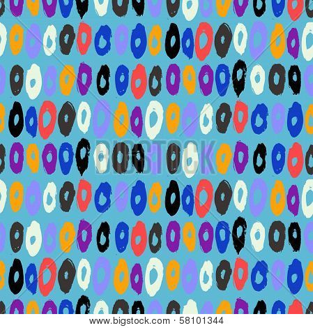 Hipster style pattern with doughnut like shapes