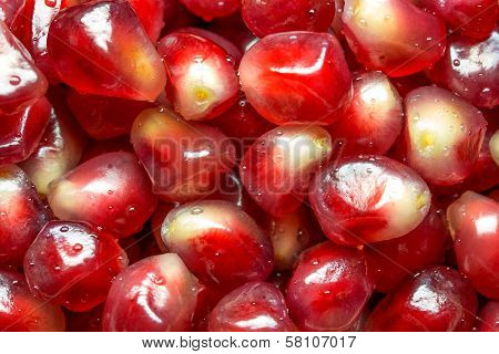 Fresh Ripe Seeds Of Pomegranate