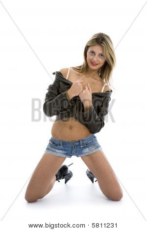 Sexy dívka s větrovky