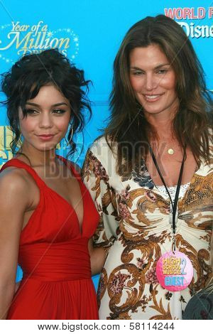 Vanessa Anne Hudgens and Cindy Crawford at the world premiere of Disney's 