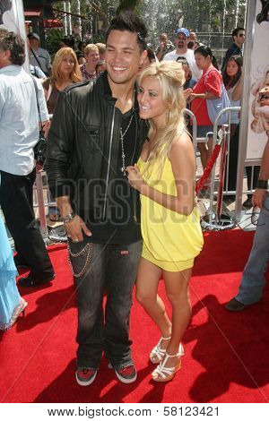 Michael Copon and Cassie Scerbo at the Los Angeles premiere of 