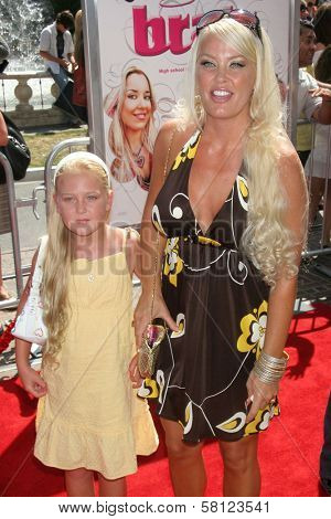 Genevieve Chappell and daughter at the Los Angeles premiere of 