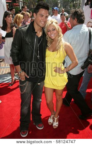 Michael Copon and Cassie Scerbo at the Los Angeles premiere of 