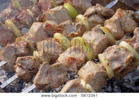 Carne Shashlyk A Barbecue Oftopica-up
