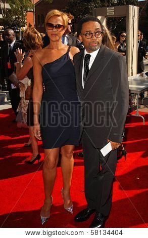 Tonya Lewis Lee and Spike Lee at the 2007 Primetime Creative Arts Emmy Awards. Shrine Auditorium, Los Angles, CA. 09-08-07