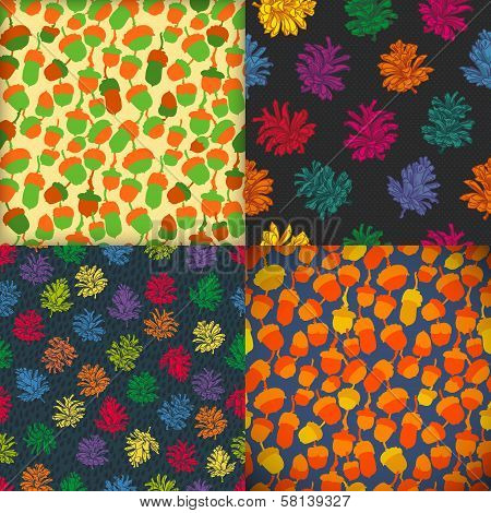 acorn nut patterns. fircone patterns.